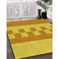 thumbnail image 3 of Ahgly Tapis de Zone Carré Transitionnel Néon Orange Lavable en Machine, 3 Pieds Carré, 3 of 7