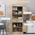 thumbnail image 4 of HOMCOM Kitchen Pantry Storage Cabinet with Open Shelf Adjustable Shelving, 4 of 10