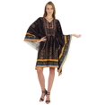 thumbnail image 1 of Bimba Printed Caftan Gown Maxi Robe Dress For Women Beachwear Short Swimsuit Cover Up, 1 of 7