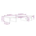 thumbnail image 4 of vidaXL Monitor Stand 60x24x10.5 cm Solid Wood Pine, 4 of 5