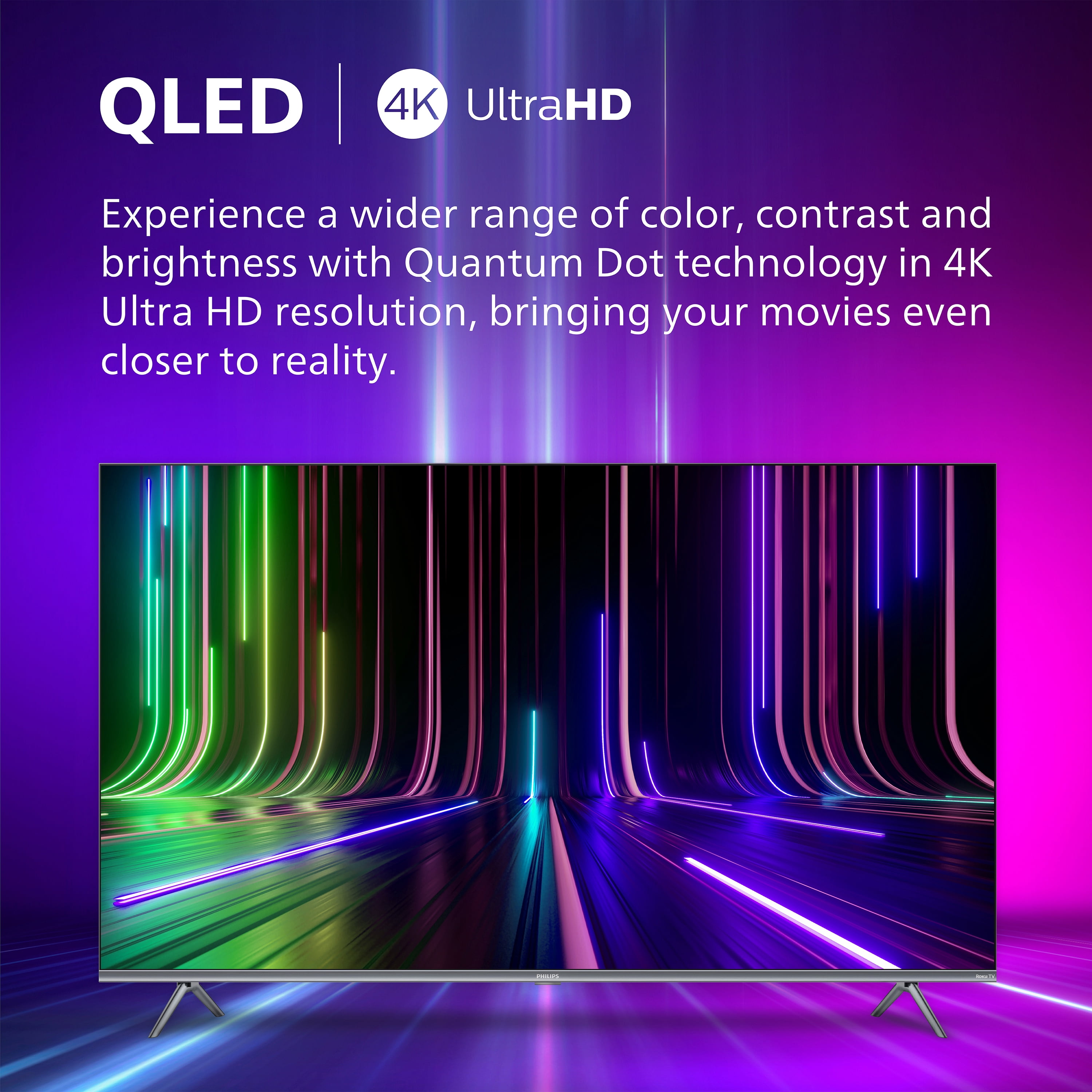Philips 50" 4K UHD QLED, 7676 Series QLED TV, 50PQL7676/F6