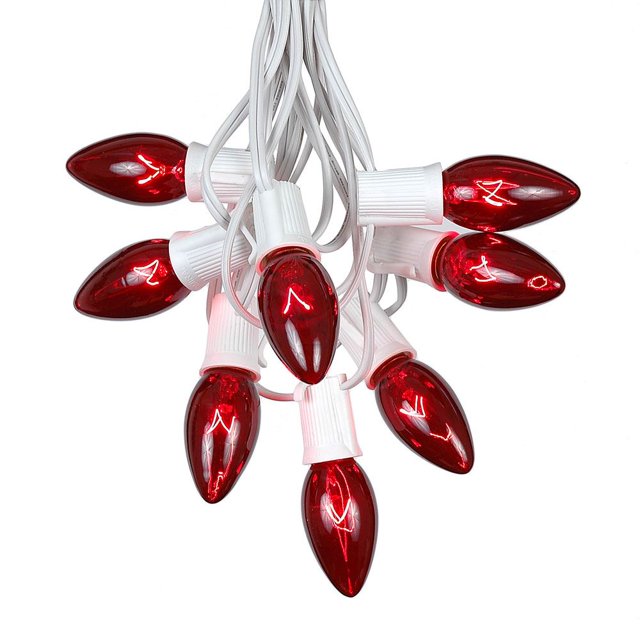 Novelty Lights 100 Ft C9 Red Incandescent Christmas String Light Set