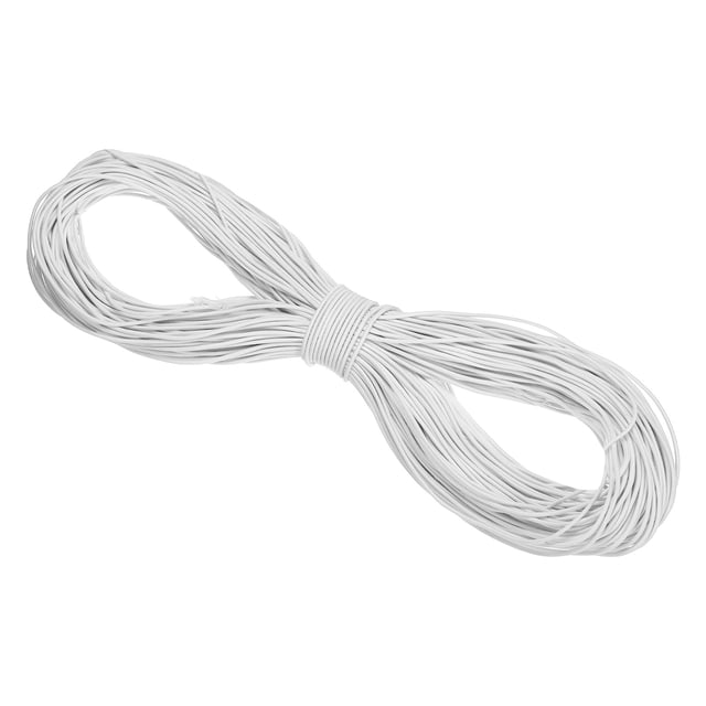 Uxcell Elastic Cord Heavy Stretch String Rope for Crafting DIY Sewing Hook Straps Camping Tie Down Strap White 2.5mm x 100m