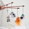 thumbnail image 3 of Halloween Cat Teaser Stick. Elastic Rope Cat Toy. Cat Teaser Stick with Feather and Chime. Holiday Ornament., 3 of 3