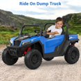thumbnail image 3 of 24V 4WD Ride-On Dump Truck with Remote Control, 2-Seater Electric Construction Vehicle with Dump Bed & Shovel, 3 of 8