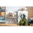 thumbnail image 2 of Ahgly Tapis d'Intérieur Lavable en Machine Carré Vert Pistache Transitionnel, 5 Pieds Carré, 2 of 7