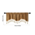 thumbnail image 3 of ZENGHUIJ Elegant Fringed Window Curtains Patterned Rod Panels Stylish Short Drapes For Home Decor, 3 of 6