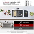 thumbnail image 3 of Stylish Dual Mount 31" Stainless Steel Single Bowl Workstation Kitchen Sink with 5 accs S-131W, 3 of 14
