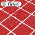 thumbnail image 2 of Rectangle Waterproof Fabric Table Cloth, Plaid Stain Resistant Polyester Tablecloth, Washable Cloth Table Cover for Fall Halloween Decor, Dining Room, Outdoor (60" x 120", Red), 2 of 6