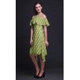 thumbnail image 3 of Bimba Robe Midi à Épaules Dénudées Imprimée Bloc pour Femmes Tunique Swing Manches Flottantes-TTTG, 3 of 6