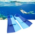 thumbnail image 1 of 2pcs Blue Silicone Swim Fins Comfortable Professional Non Slip for Diving Breaststroke, 1 of 7