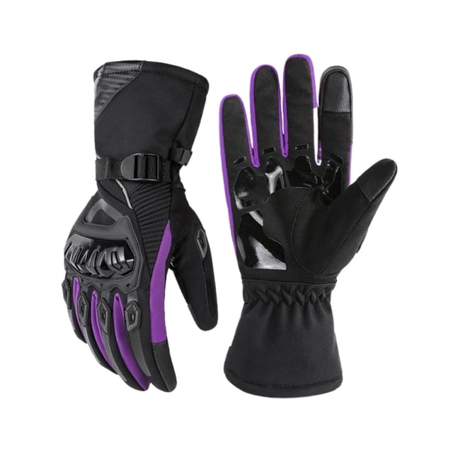 Huayishang Gloves The Insulated Motorcycle Gloves 2025 New Motorcycle Gloves With Two Finger Touchscree Inter Riding Motorcycle Gloves For Women Men Stay