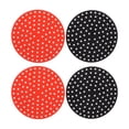 thumbnail image 2 of Tapis pour Friteuse à Air Chaud, 450 F 230 Doublures Réutilisables pour Friteuse à Air Coupe Facile Rond Multifonction pour Accessoires de Friteuse à Air 2 X 23cm/9.1 Po Rouge, 2 X 23cm/9.1 Po Noir, 2 of 7