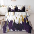 thumbnail image 1 of YST Modern Graffiti 7-Piece Comforter Set, Contemporary Style, Twin, Purple Gradient Brush Strokes, 1 of 4