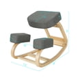thumbnail image 2 of Gymax Ergonomic Kneeling Chair Rocking Stool Upright Posture Office Furniture Grey, 2 of 10