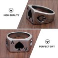 thumbnail image 4 of MasteelfCA 1pc Fashion Titanium Steel Ring Exquisite Finger Jewelry for Man (Steel Color), 4 of 8