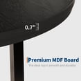 thumbnail image 4 of 47 in Round Dining Table, Industrial Dinner Table for 4 to 6, Wooden Kitchen Table with Sturdy Metal Frame & Black Finish, Circle Kitchen Table for Dining Room, Kitchen （No Chairs）, 4 of 8