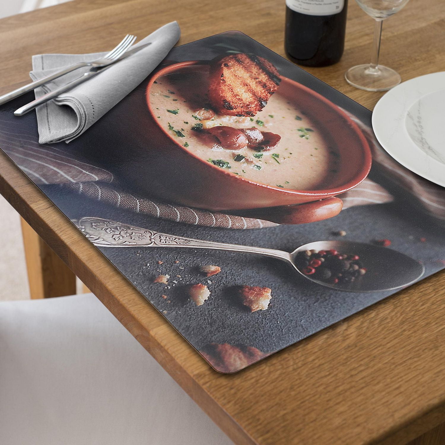 Soupe De Champignons En Plastique 12 X 18 - Ensemble De 12