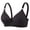 Black, variant on Jovati Everyday Bra for Women, Polka Dot Print Seamless Wirefree Push Up Bra with Soft Stretch Fabric, Full Coverage, Four-Row Hook Closure, Breathable Mesh Panels