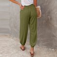 thumbnail image 5 of Birdeem Fashion Women Plus Size Drawstring Casual Solid Elastic Waist Pocket Loose Pants, 5 of 5