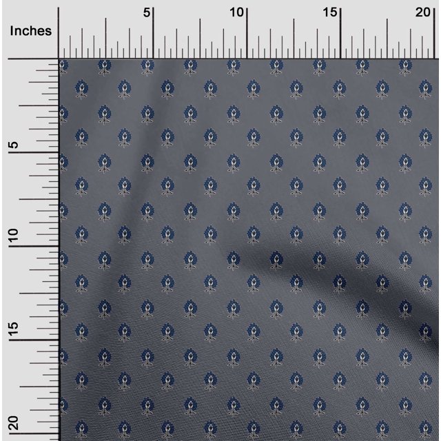 oneOone Tissu Polyester Lycra Imprimé Floral pour Couture, Largeur 56 Pouces