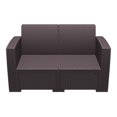 thumbnail image 3 of Compamia Monaco Outdoor Loveseat in Brown with Cushion, 3 of 7