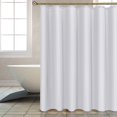 thumbnail image 2 of Hotel Quality Fabric Shower Curtain Liners 72 Inch by 72 Inch, Navy Water Resistant Bathroom Curtains, Rust Resistant Grommets Top Weighted Bottom Machine Washable, 2 of 9