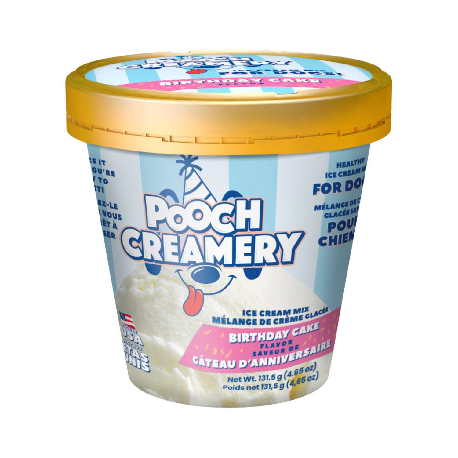 Pooch Creamery Mélange de Crème Glacée à Saveur de Gâteau d'Anniversaire pour Chiens