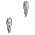thumbnail image 4 of yingyy 1/2/3/5 Maison Salon Spa Sauna Combinaison Course Exercice Mise en Forme Veste de Survêtement Réutilisable Lavable PVC Combinaisons de Sport Argent m 2 Pcs, 4 of 6