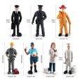 thumbnail image 3 of IROINID 7Pcs/Set Decorative Colorful Baker Policeman Figurine Hand Painted Funny Miniature Accessories Fireman Policeman Model, 3 of 7