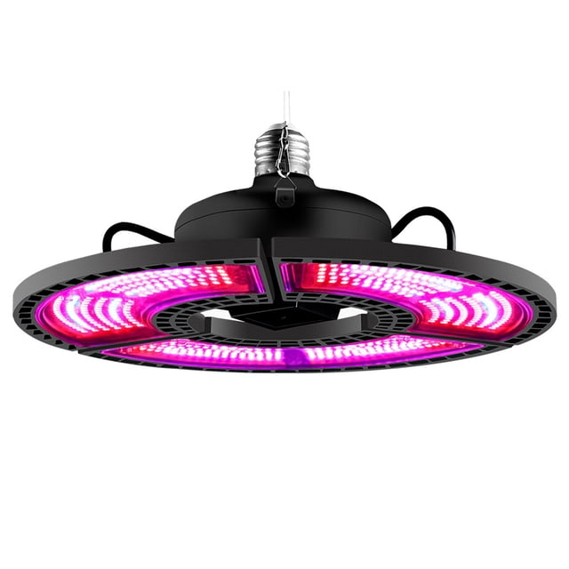 Lampe de Plante Transformable à Trois Feuilles Pliable pour Serre