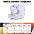 thumbnail image 2 of Mini Sewing Machine for Home Use Portable Sewing Machine with 42Pcs Accessories 7.2W Power Control Foot Pedal 110 240V Universal Voltage Smart Sewing Tool, 2 of 8