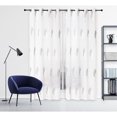 thumbnail image 1 of Safdie & Co. Panneau de Rideau Brodé Double Feuille 84L Gris Glacier Blanc, 1 of 2
