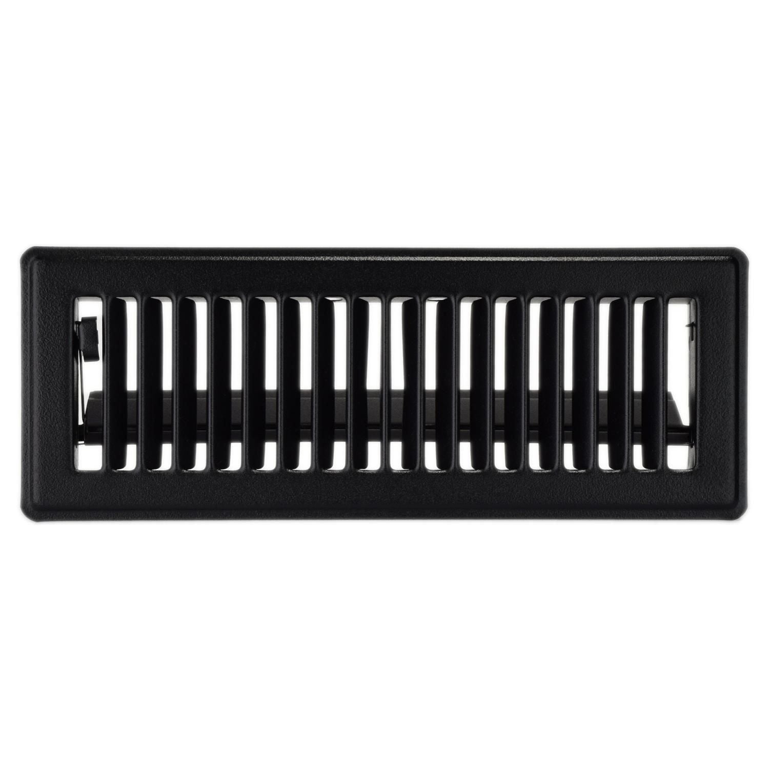 Imperial 3" x 10" Matte Black Steel Floor Register, Louvered, 1 Pack