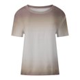 thumbnail image 5 of SMihono Hauts pour Femmes Été Décontracté Mode Féminine Impression Col Rond T-shirt Manches Courtes Ample Pull Blouse T-shirt Oversize pour Femmes 2023, 5 of 5