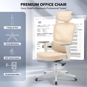 EDTara Mesh Ergonomic Office Chair, High-Back Swivel Design With Adjustable Lumbar Support, 3d Armrests and Reclining Back
