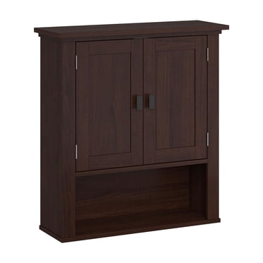 Armoire murale à deux portes Hayward - Grain de bois foncé