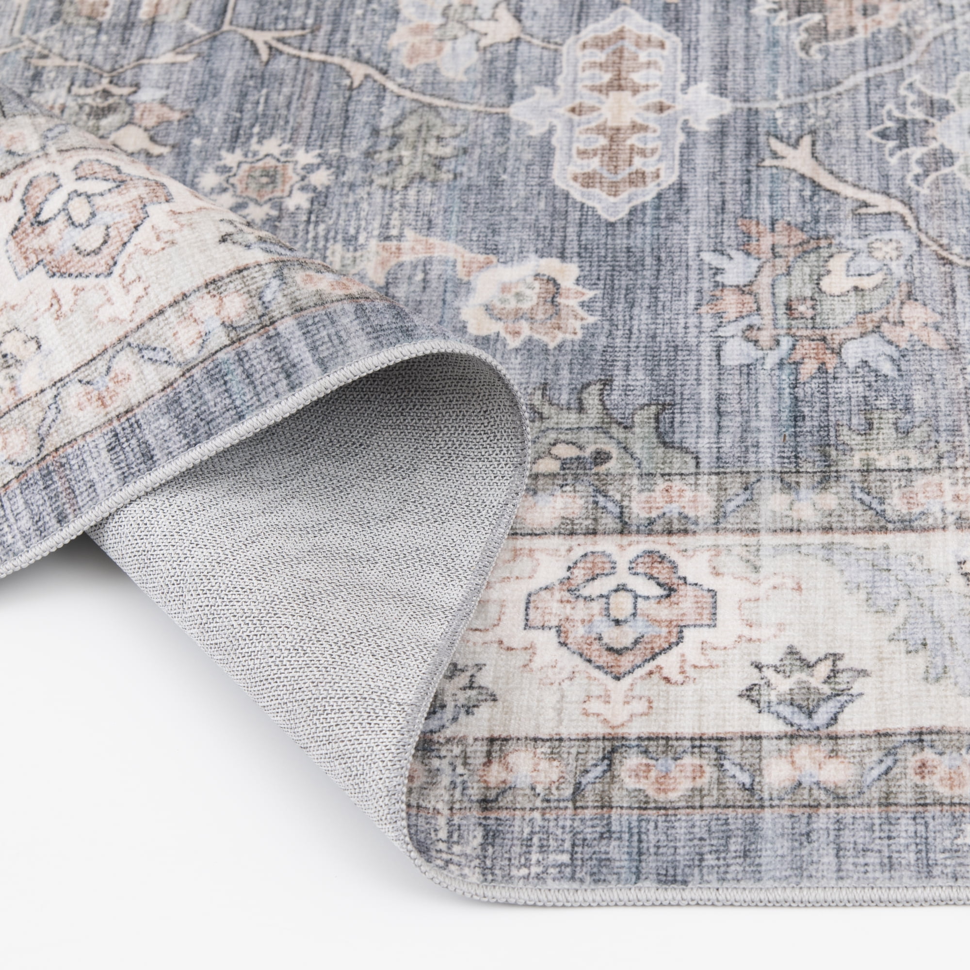 Tapis d'intérieur en peluche Better Homes & Gardens Classic Medallion à motifs géométriques et floraux, 152 x 213 cm, recommandé pour le salon, la salle à manger et la chambre.