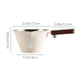 thumbnail image 3 of Glass Measuring Cup Italian Measuring Cup, Wooden Handle Coffee Cup, Ounce Mark Extraction Cup, Stainless Steel Graduated Cup, 3 of 9