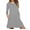 Grey, variant on Long Dress with Pockets Ladies Fashion Casual Long Sleeve Pure Color Loose T-shirt Dress with Pockets