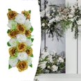 thumbnail image 4 of pitrice Arch Rose Flower Panel Table Runner Bouquet for Wedding Golden and White, 4 of 7