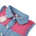 thumbnail image 3 of Été Enfants Bébé Fille Tenues Denim Sans Manches Tutu Robe Bambin Filles Partie Fleur Tulle Taille Robes 2-8Y, 3 of 4