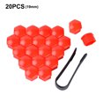 thumbnail image 4 of Maytalsory 20 Pièces de Voiture Écrou de Roue Bouchons Moyeu Auto Couvercle Vis de Remplacement Anti-Poussière Rouge 19mm 1Set, 4 of 6