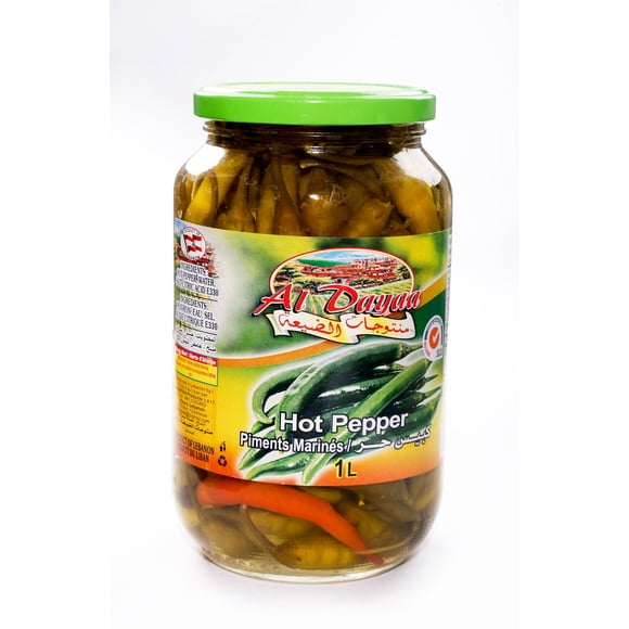 Al Dayaa Hot Pepper Pickles 1L Jar