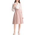 thumbnail image 1 of Unique Bargains Jupe Midi Plissée à Bretelles Rétro pour Femme à Taille Élastique avec Bretelles, 1 of 7