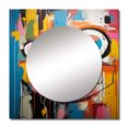 thumbnail image 2 of Designart "Modern Robot Pop Art wall art V" Modern Square Mirror Wall Decor Glam - Large Multi-Color Square Bathroom Mirror - Square Printed Wall Mirror Art, 2 of 5