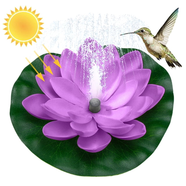 Solar Water Ornament for Garden Swimming Pool Floating Flower for Bird Bath and Fish Tank Enhancing Outdoor Water Features