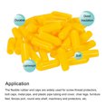 thumbnail image 4 of Unique Bargains 100 Pcs Capuchons d'Extrémité en Caoutchouc 4 mm Couvercle PVC Vinyle Protecteur de Filetage de Vis Capuchons Ronds pour Tablette en Fil Jaune, 4 of 5