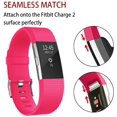 thumbnail image 2 of Replacement Bands Compatible for Fitbit Charge 2, Classic & Special Edition Adjustable Sport Wristbands(Rose Red,L), 2 of 7