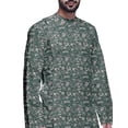 thumbnail image 3 of Atasi Indian Asymmetric Party Wear Kurta With White Churidar Pajama Set For Men, 3 of 3